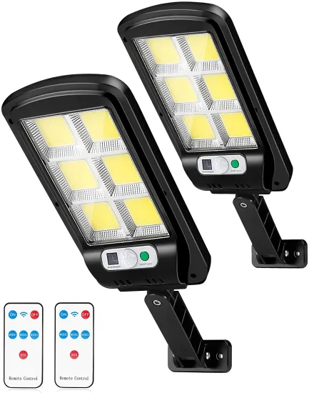 Outdoor Solar Street Light with 48LED/120LED, Remote Control, Motion Sensor, and Night Lighting for Gardens