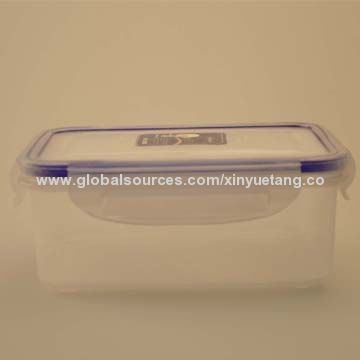 Microwave PP Plastic Food Container with Lid, Sized 17.5*12*6cm