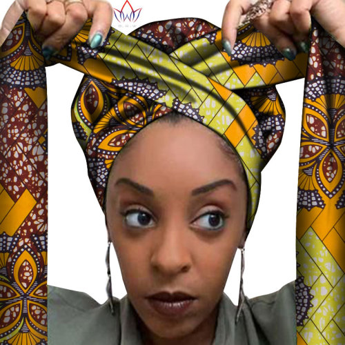 African Headwrap In Women's Hair Accessories Scarf Wrapped Head Turban Ladies Hair Accessories Scarf Hat Headwrap Nigeria WYB612