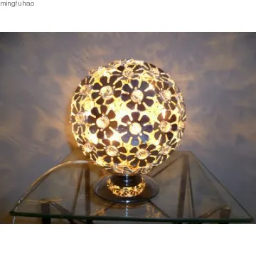 Modern round simple aluminum bedside table lamp