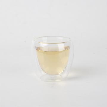 300ml Simple double-layer transparent glass egg-shaped cup