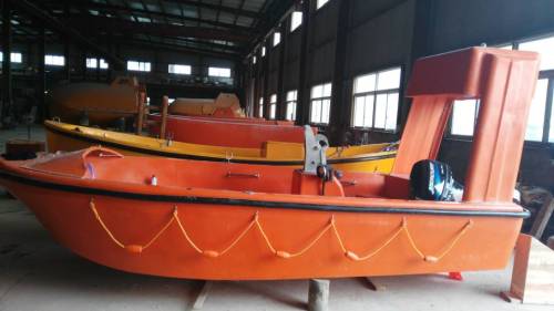 SOLAS approved open rescue boat 4.5m and davit china factory