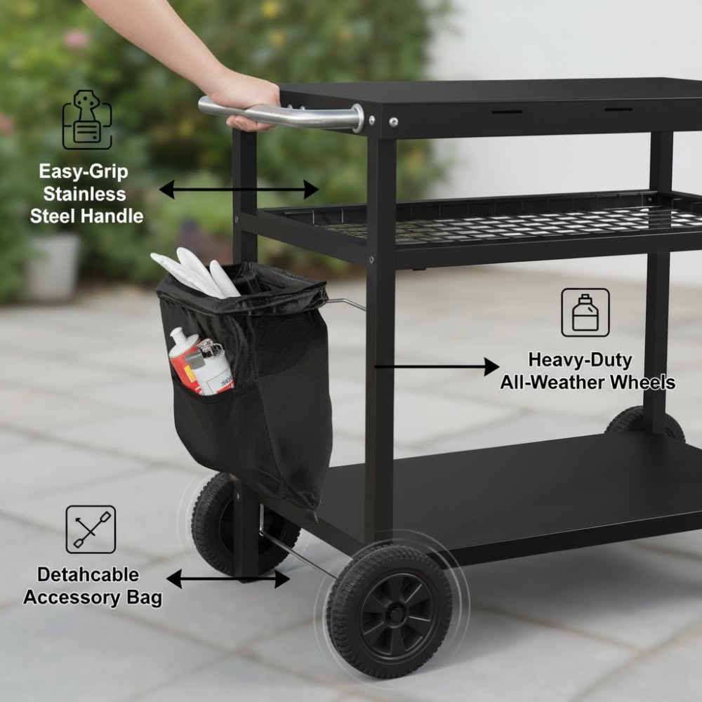 Movable Grill Cart