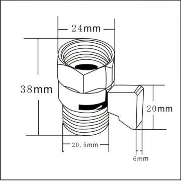 Good price plastic handle multi-functional angle valve