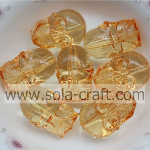 14*21 MM Factory Wholesale Acrylic Crystal Skull Beads