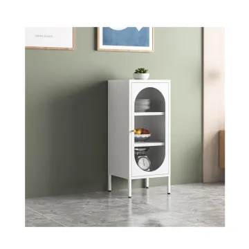 Metal Display Cabinet, Storage Sideboard & Cupboard for Living Room