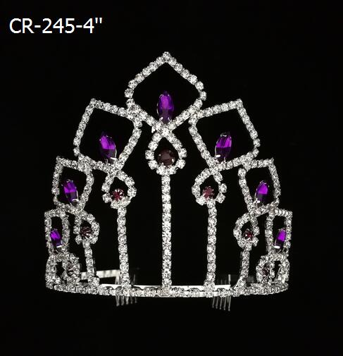 Elegant Colorful Queen Pageant Crowns CR-245