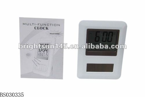 solar energy voice time calendar electronic clock