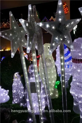 315L Christmas Star Crutch Ground Insert Light Decoration Light