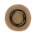 Brown Bucket Hat with Embroidered Logo