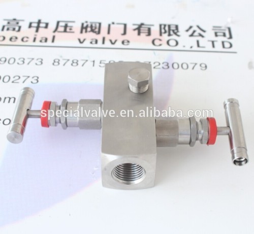 stainless steel high pressure NPT thread 2- way manifold valve