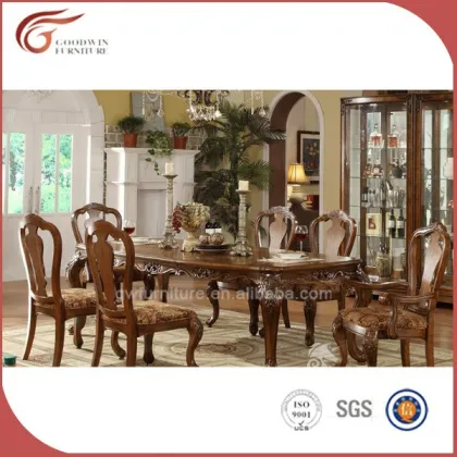Royal hand carved antique wooden dining room sets A15