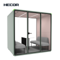 Cabine acoustique de qualité conversation pour quatre personnes