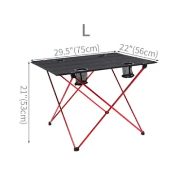 Unfolded Size Heavy Duty Modern Cup Holders Lightweight Folding Camping Table