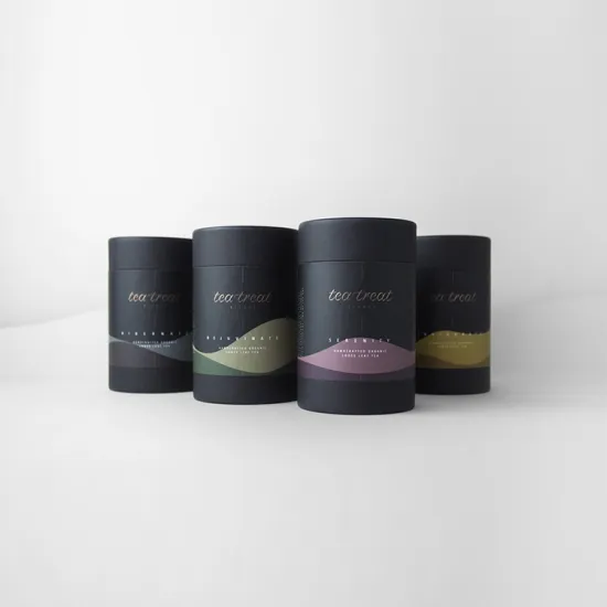 Kraft Tea Packaging Cardboard Tube With Sealable