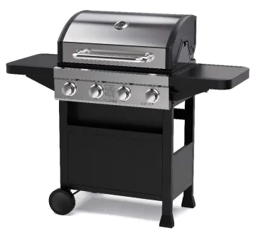 Customized Stainless Steel 4-Burner Grill Outdoor Propane Gas Grill with Side Burner