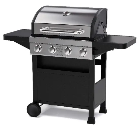 Customized Stainless Steel 4-Burner Grill Outdoor Propane Gas Grill with Side Burner