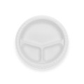 10" Corn Starch Round 3-compartments Plate