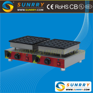 Commercial electric double plate poffertjes grill machine for 25+25 pcs mini poffertjes(SUNRRY SY-WM47B)