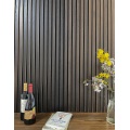 3D acoustic slat wall panel dark oak