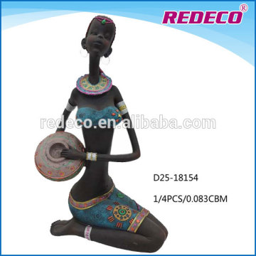 Polyresin african black dolls