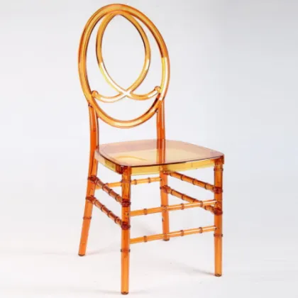 Silver Acrylic Stackable Wedding Phoenix Chairs - Event Hire from Foshan Factory