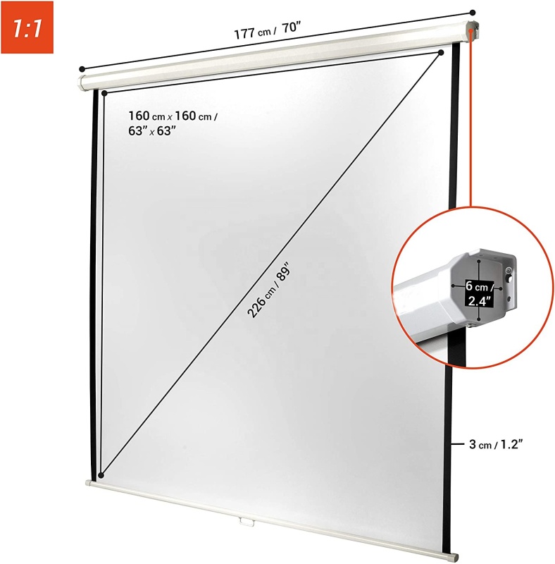Cinema screen video motorised projector screen