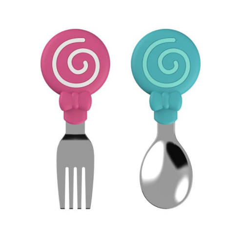 Nueva llegada de silicona bebé LED destete de utensilios para niños pequeños