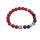 7 Chakra Gemstone Beads Buddhism &amp; Buddha Alloy Pulsera de cornalina roja