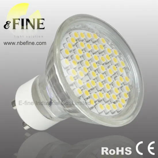 5050SMD 3528SMD gu10 3w led spot light BULB glass cover
