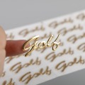 ملصقات شعار عمل إحباط Gold Foil مخصص مخصص