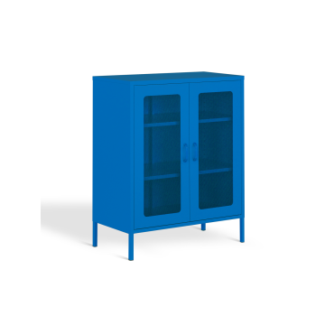 40" Low Metal Cabinet with Mesh Doors