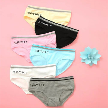 10pc/Lot Teenager Briefs Girls Underwear Cotton Sports Letters Breathable Panties 8-12-14 Years