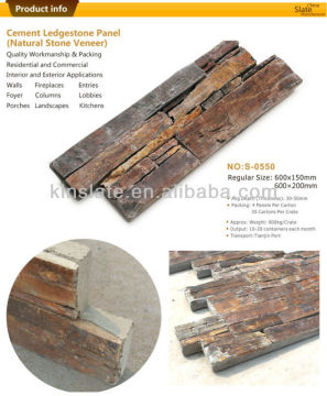 KINSLATE Quarry-Rusty/Muticolor natural cement stone wall cladding outside
