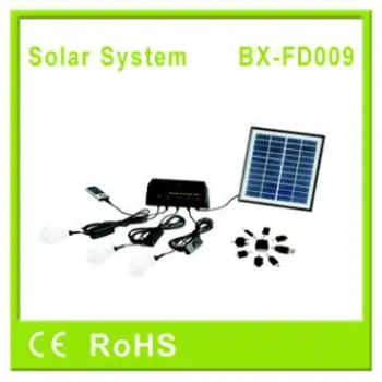 Emergency Solar Lighting System with 3 LED Bulbs for Free
