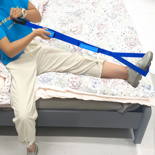 Blue Mobility Aid Strap for Elderly Leg Lifter