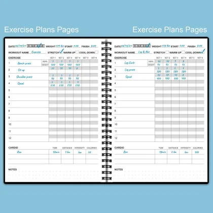 Best Fitness Tracker Weight Loss Journal with Workouts