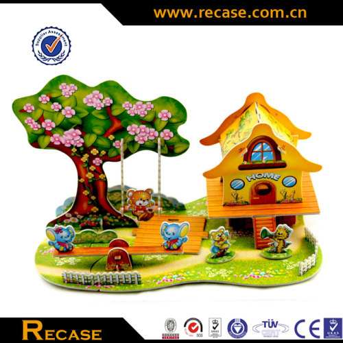 3d Cartoon House Model Paper Kids House