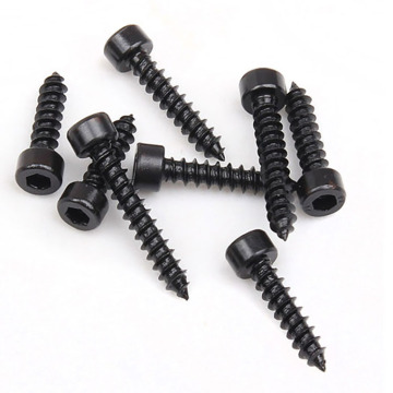 Hex socket head tapping screw with black oxide