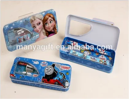 Light Blue Hello I am Thomas Porthole Tin Pencil Box