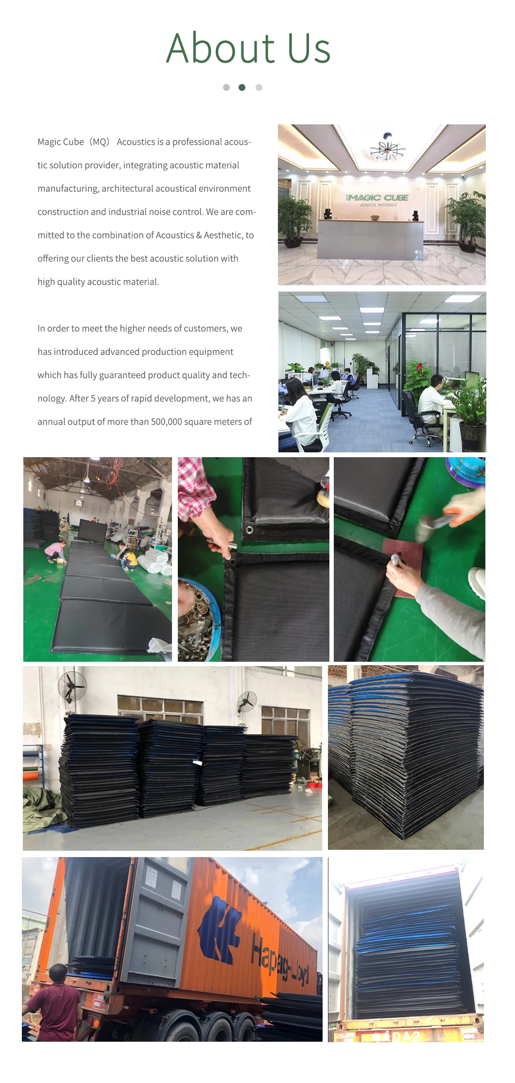 Eco Friendly Material Soundproofing Foam Fabric Wrapped Panels Noise Barriers for Indoor Decoration Wall Board