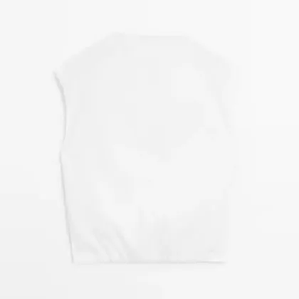 Women's elegant and versatile poplin sleeveless shirt
