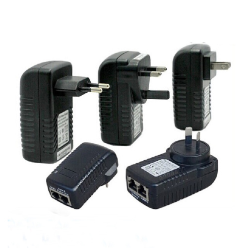 black 48v wall mount poe power adapter