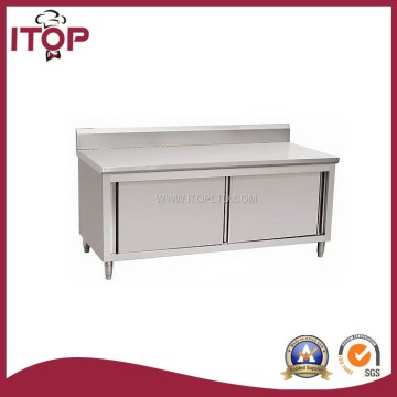 stainless steel kitchen cabinet with backsplash