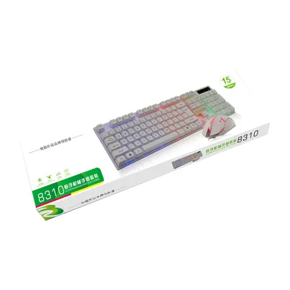 Gamer Keyboard and Mouse Combo: 104-Key Mechanical Keyboard and USB Wired Mouse Set