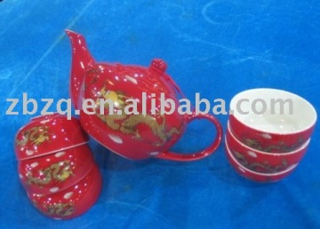 Red Dragon Tea Cup 8 Sets