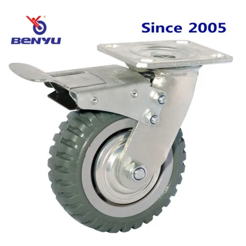 Heavy-Duty Swivel PU Caster with Tyre Veins