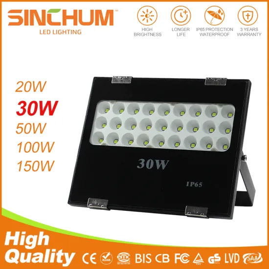 ip66 outdoor stadium lighting 30w 3000 lumen led flood light 150w bar