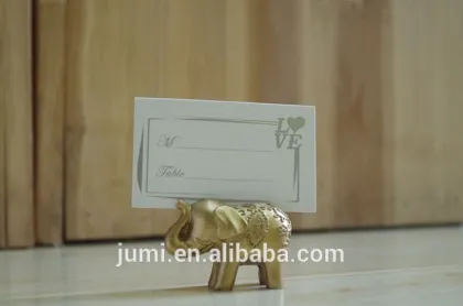 Lucky Golden Elephant Place Card Holders favor