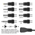 Adjustable Power Supply with DC USB Tips Multifunction Charger Portable Voltage Regulator Switch Power Adapter 3 - 12V 12W